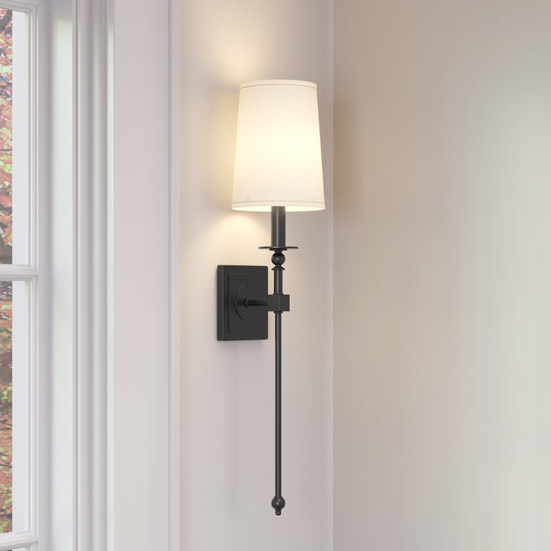 Millennium Lighting 1Lt Wall Sconce, Black/White