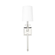 Millennium Lighting 1Lt Wall Sconce/Square, Polished Nickel/White - 46971-PN