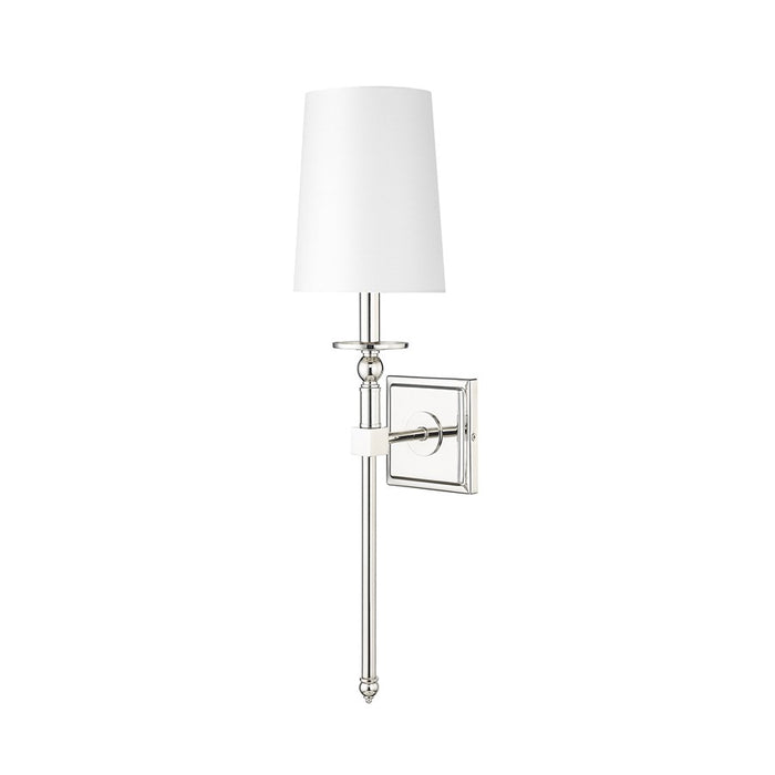 Millennium Lighting 1Lt Wall Sconce/Square, Polished Nickel/White