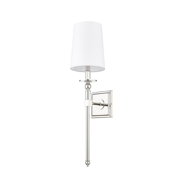 Millennium Lighting 1Lt Wall Sconce/Square, Polished Nickel/White