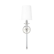 Millennium Lighting 1Lt Wall Sconce/Round, Polished Nickel/White - 46981-PN