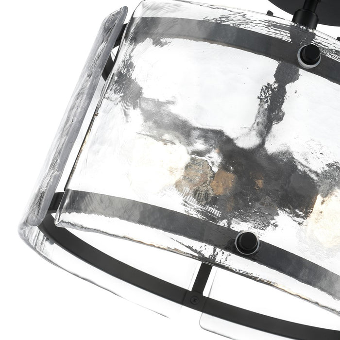 Millennium Lighting Bennetti 2Lt 15" Semi-Flush Mount, Black/Water