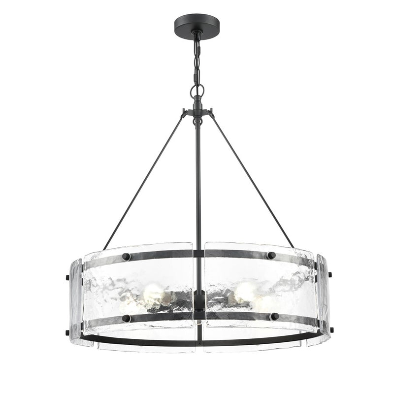 Millennium Lighting Bennetti 5Lt 25" Pendant, Black/Water - 47005-MB