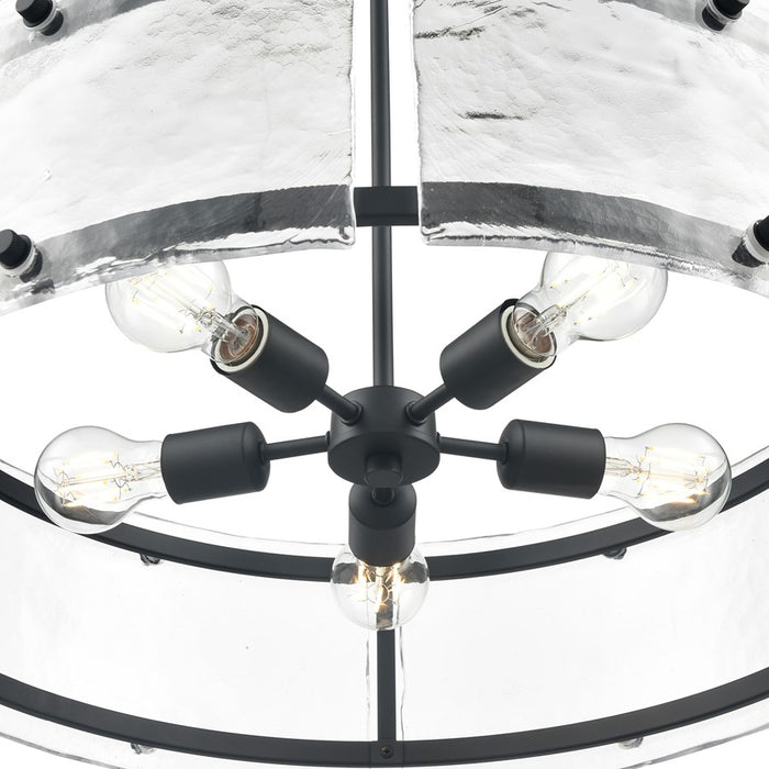 Millennium Lighting Bennetti 5Lt 25" Pendant, Black/Water