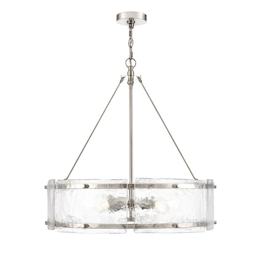 Millennium Lighting Bennetti 5Lt 25" Pendant, Polished Nickel/Water