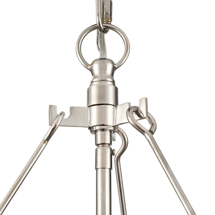 Millennium Lighting Bennetti 5Lt 25" Pendant, Polished Nickel/Water