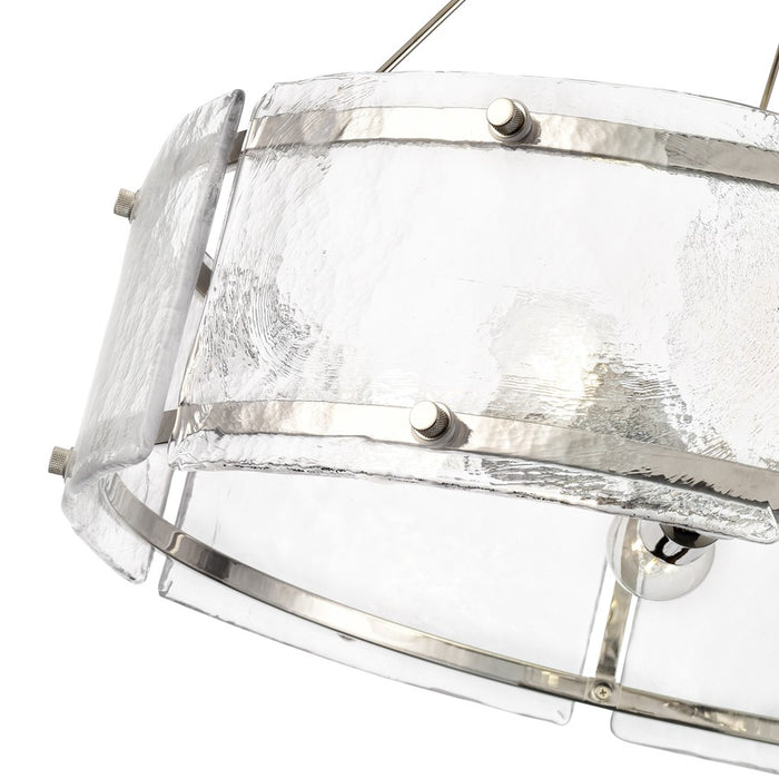 Millennium Lighting Bennetti 5Lt 25" Pendant, Polished Nickel/Water