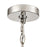 Millennium Lighting Bennetti 5Lt 25" Pendant, Polished Nickel/Water