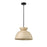 Millennium Lighting Jaycen 1Lt Pendant, Black/Bamboo Nature
