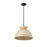 Millennium Lighting Jaycen 1Lt Pendant, Black/Bamboo Nature