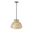 Millennium Lighting Jaycen 1Lt Pendant, Black/Bamboo Nature