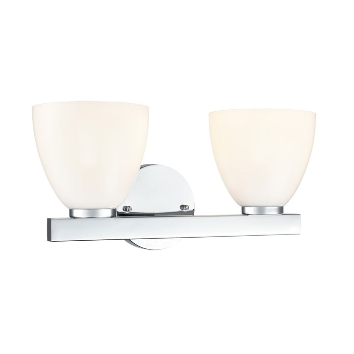 Millennium Lighting Apria 2Lt 16" Vanity, Polished Chrome/Opal - 49002-CH