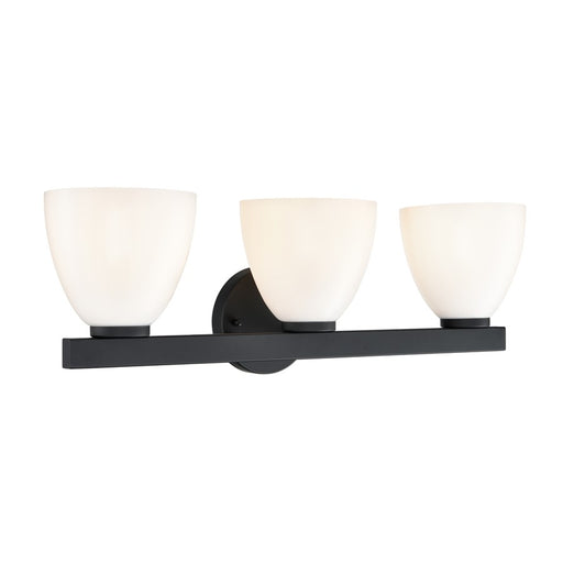 Millennium Lighting Apria 3Lt 24" Vanity, Black/Opal - 49003-MB