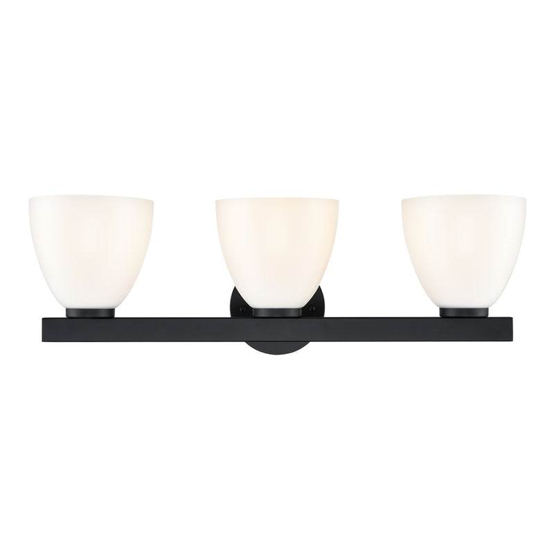 Millennium Lighting Apria 3Lt 24" Vanity, Black/Opal