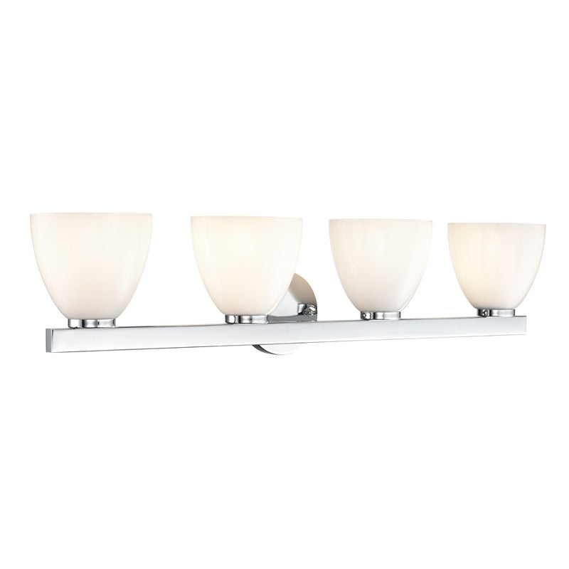 Millennium Lighting Apria 4Lt 33" Vanity, Polished Chrome/Opal - 49004-CH