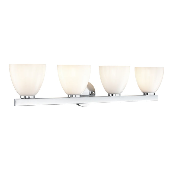 Millennium Lighting Apria 4Lt 33" Vanity, Polished Chrome/Opal - 49004-CH