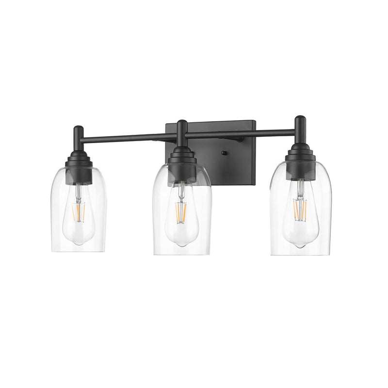 Millennium Lighting Arlett 3Lt Vanity, Black/Clear