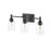 Millennium Lighting Arlett 3Lt Vanity, Black/Clear
