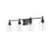 Millennium Lighting Arlett 4Lt Bathroom Vanity Light, Black/Clear