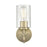 Millennium Lighting 1 Light Wall Sconce, Aged Brass/Clear Seeded