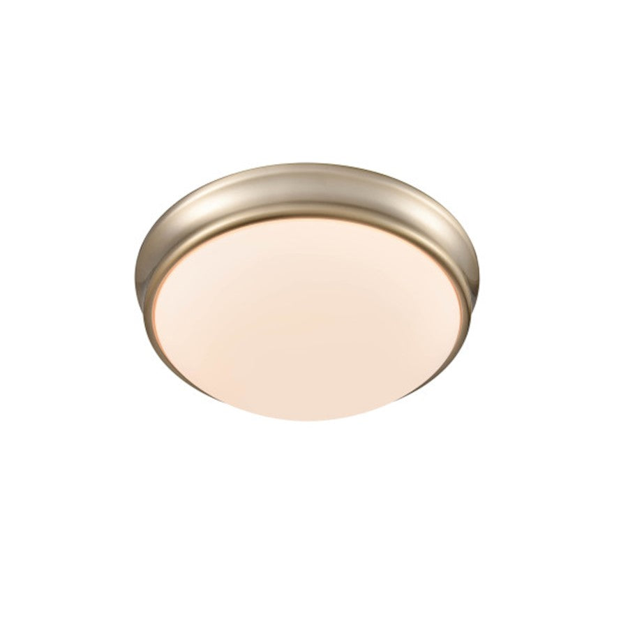 Millennium Lighting Flush Mount, Modern Gold/Etched White