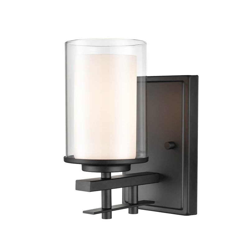 Millennium Lighting Sconce, Clear/ Etched White