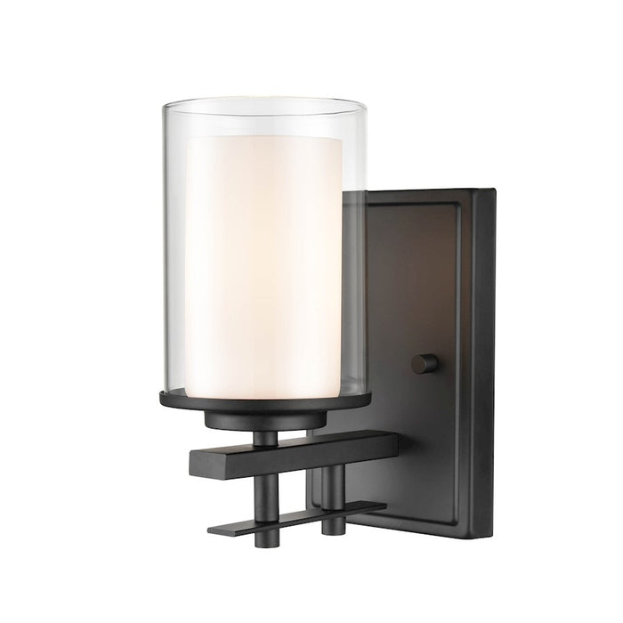 Millennium Lighting Sconce, Clear/ Etched White