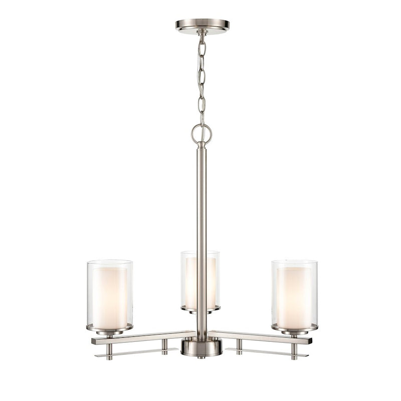Millennium Lighting Chandelier, Clear/ Etched White