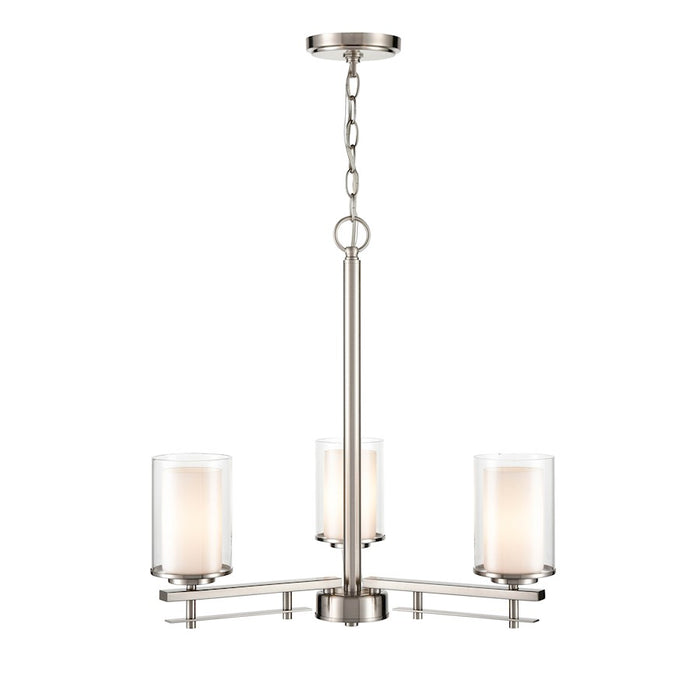 Millennium Lighting Chandelier, Clear/ Etched White