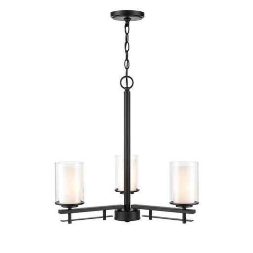 Millennium Lighting Chandelier, Clear/ Etched White