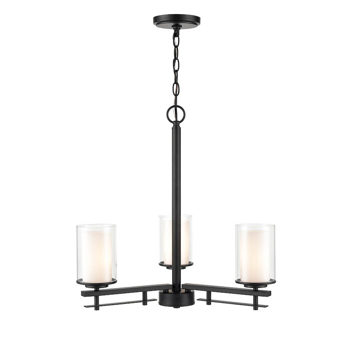 Millennium Lighting Chandelier, Clear/ Etched White