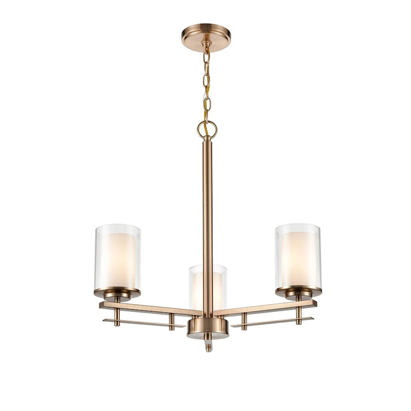 Millennium Lighting Chandelier, Clear/ Etched White