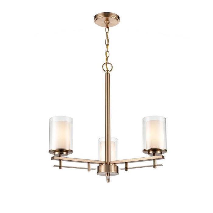 Millennium Lighting Chandelier, Clear/ Etched White