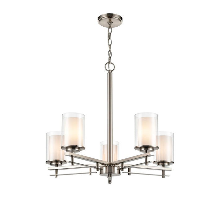 Millennium Lighting Chandelier, Clear/ Etched White