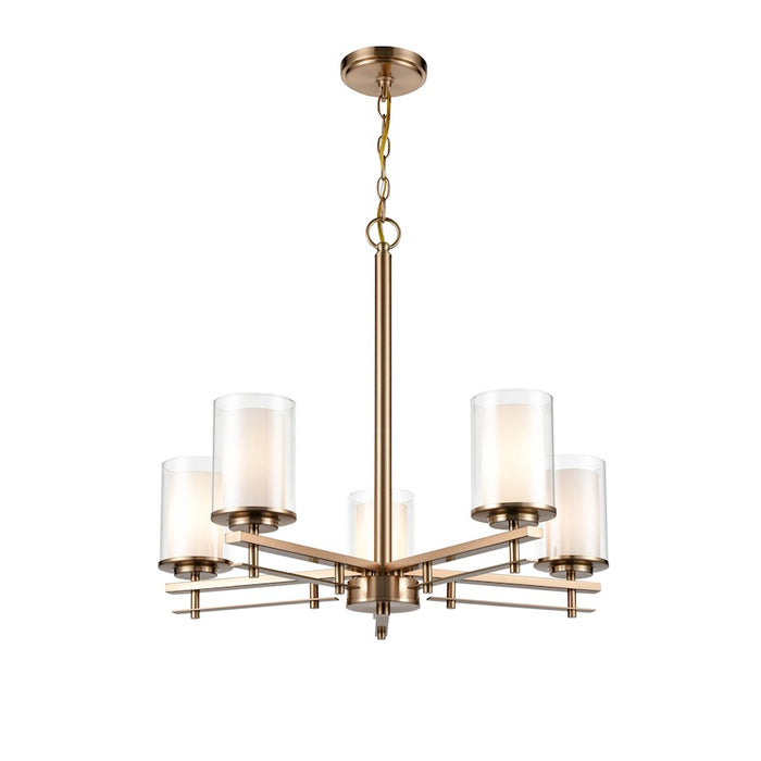 Millennium Lighting Chandelier, Clear/ Etched White