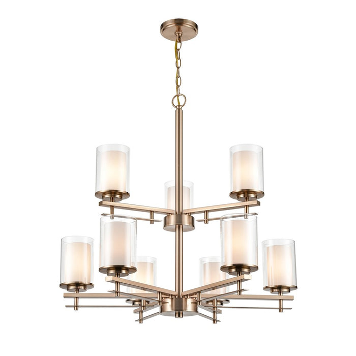 Millennium Lighting Chandelier, Clear/ Etched White