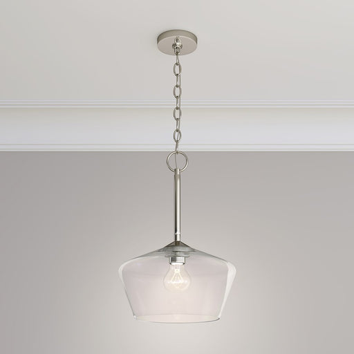 Millennium Lighting Morbelle 1Lt Pendant, Polished Nickel