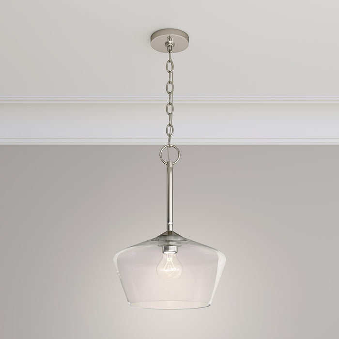 Millennium Lighting Morbelle 1Lt Pendant, Polished Nickel