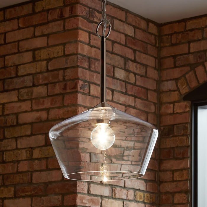 Millennium Lighting Morbelle 1Lt Pendant, Polished Nickel