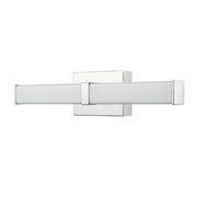 Millennium Tron 18" Bathroom Vanity LED Bath Bar, Chrome/White - 60011-CH