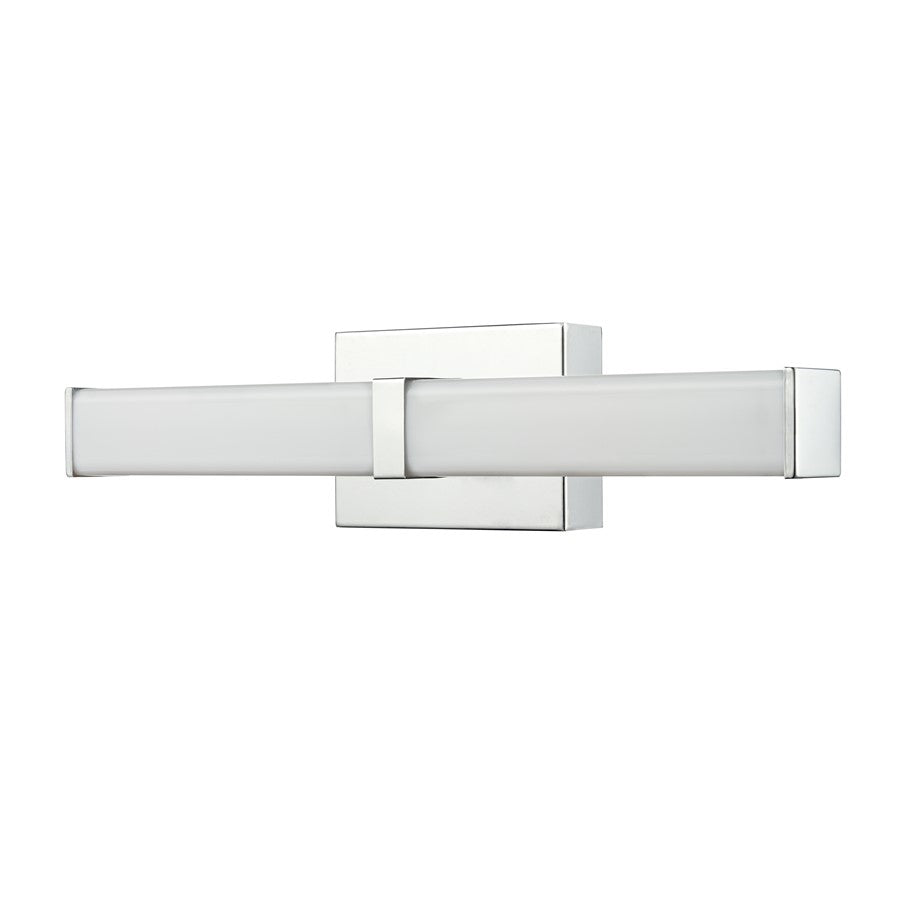 Millennium Tron 18" Bathroom Vanity LED Bath Bar, Chrome/White - 60011-CH