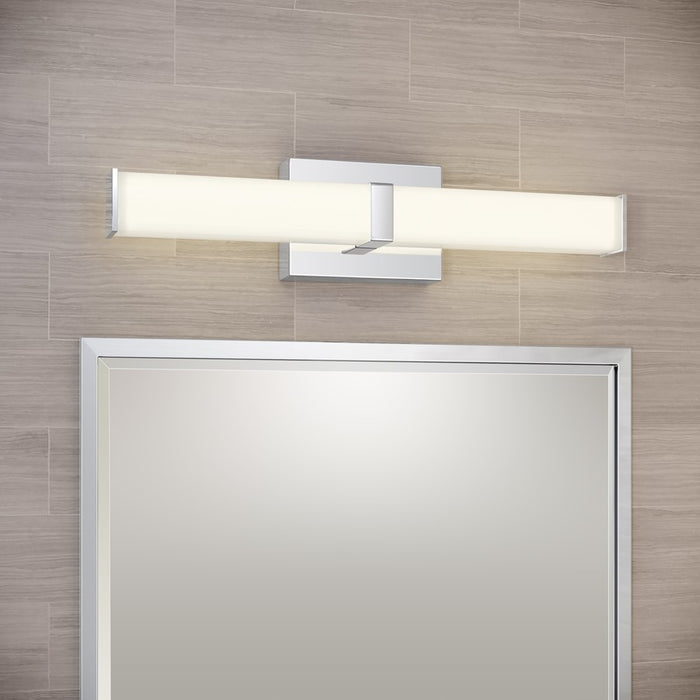 Millennium Tron 18" Bathroom Vanity LED Bath Bar, Chrome/White