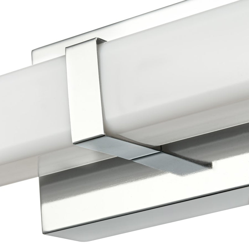 Millennium Tron 24" Bathroom Vanity LED Bath Bar, Chrome/White
