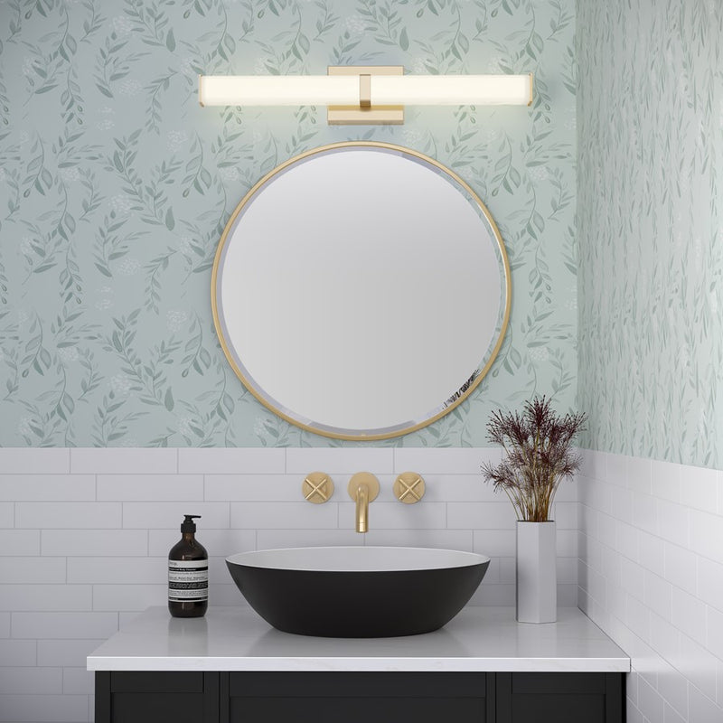 Millennium Lighting Tron 24" Bathroom Vanity LED Bath Bar, Gold/White