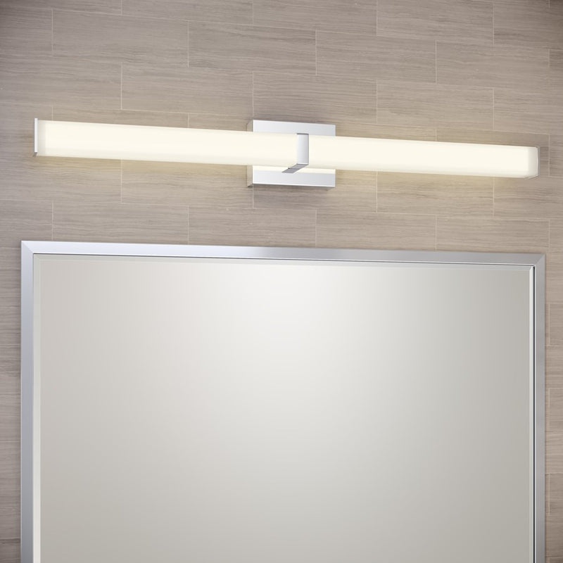 Millennium Tron 36" Bathroom Vanity LED Bath Bar, Chrome/White