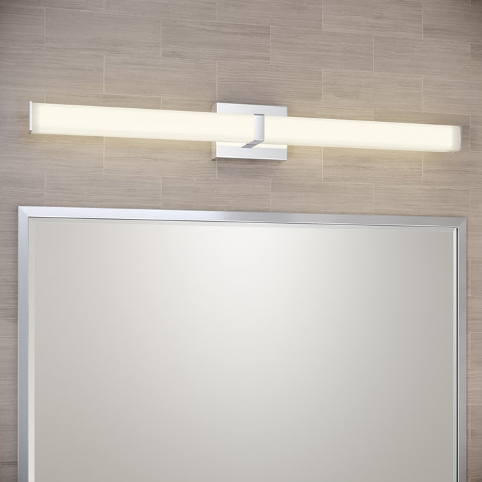 Millennium Tron 36" Bathroom Vanity LED Bath Bar, Chrome/White