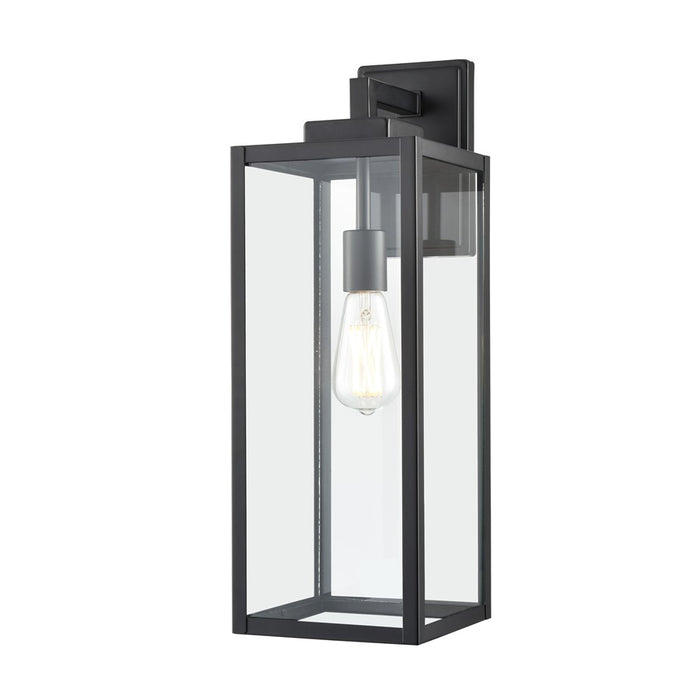 929 Lighting Atless 1Lt Outdoor Wall Lantern, Black/Clear