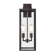 929 Lighting Atless 2Lt Outdoor Wall Lantern, Bronze/Clear - 60092-PBZ