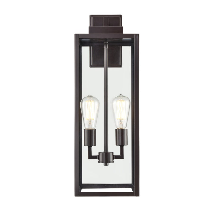 929 Lighting Atless 2Lt Outdoor Wall Lantern, Bronze/Clear - 60092-PBZ