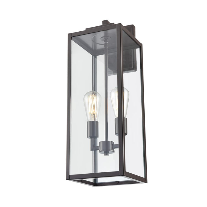 929 Lighting Atless 2Lt Outdoor Wall Lantern, Bronze/Clear